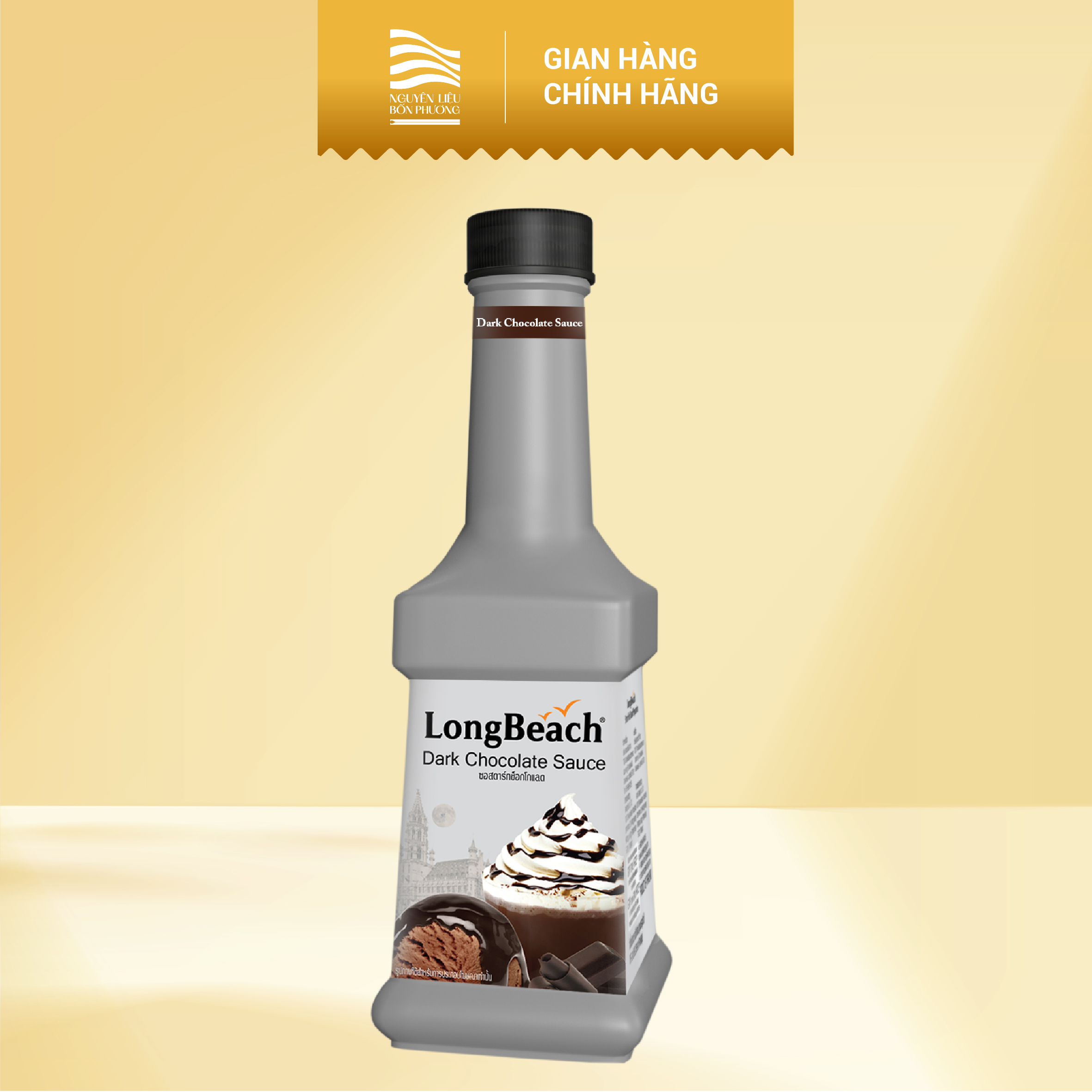 Sốt Sô-cô-la Đen LongBeach (900ml)