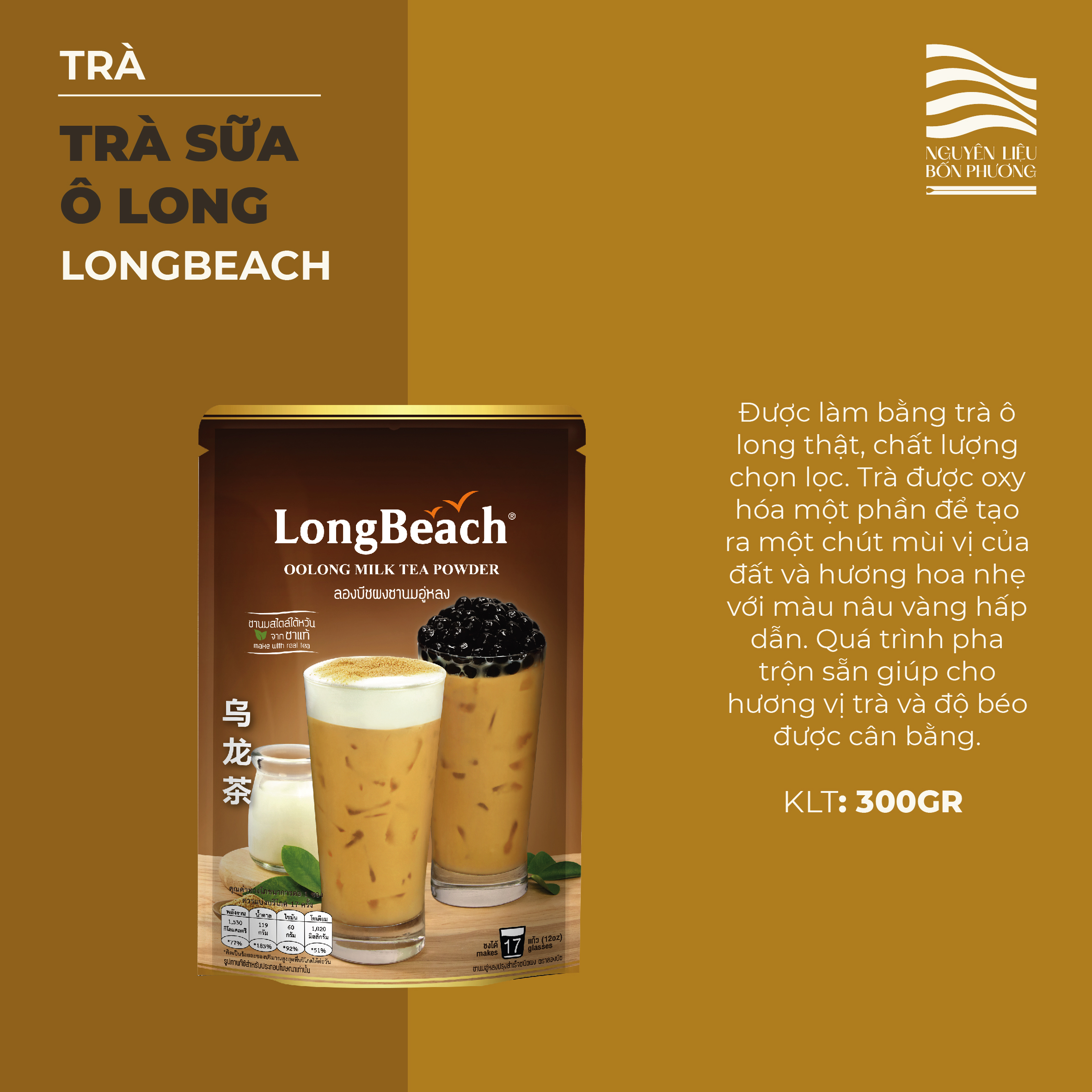 Bột Trà Sữa Oolong LongBeach (300gr) - Ảnh 2