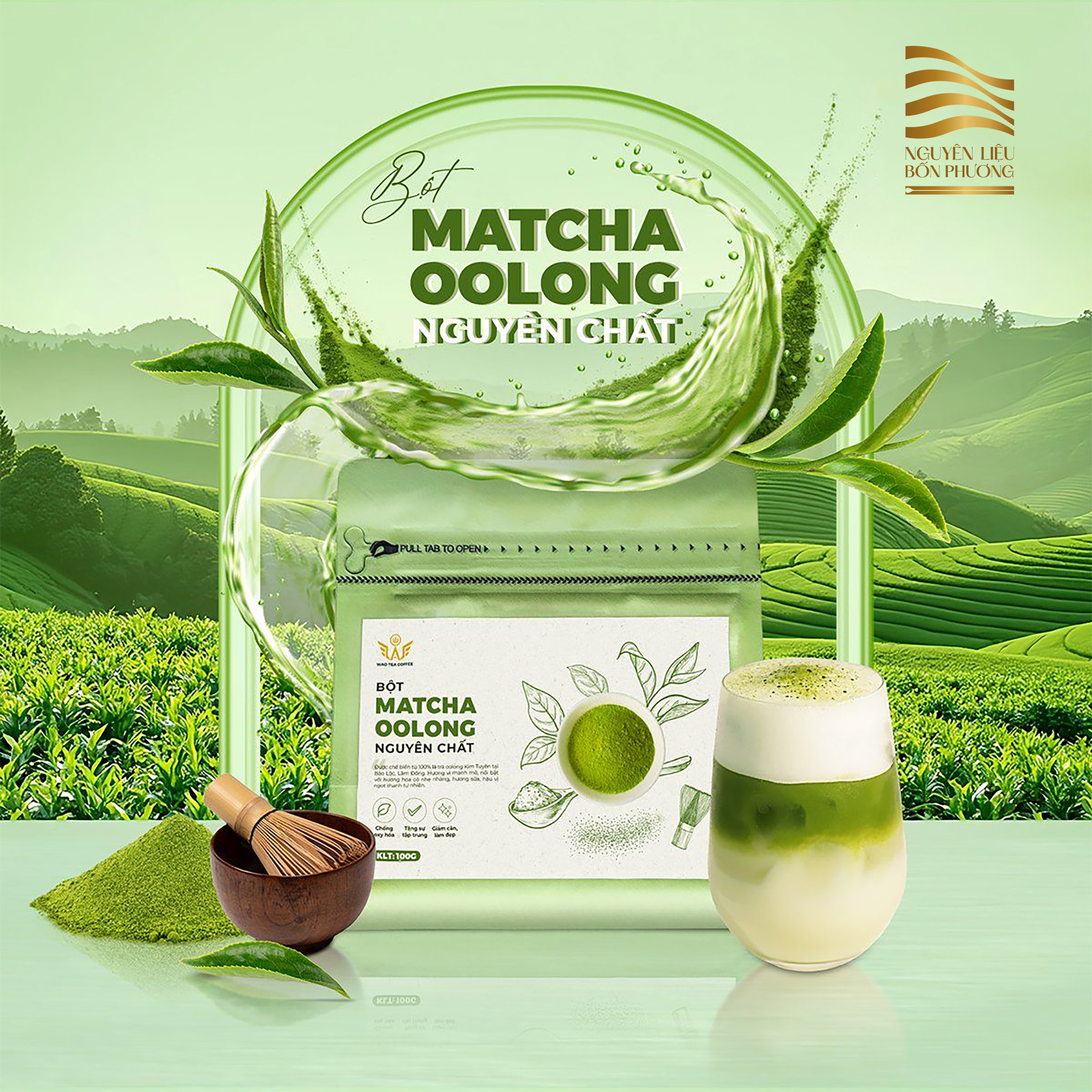 Matcha Oolong Nguyên Chất WAO (100gr)